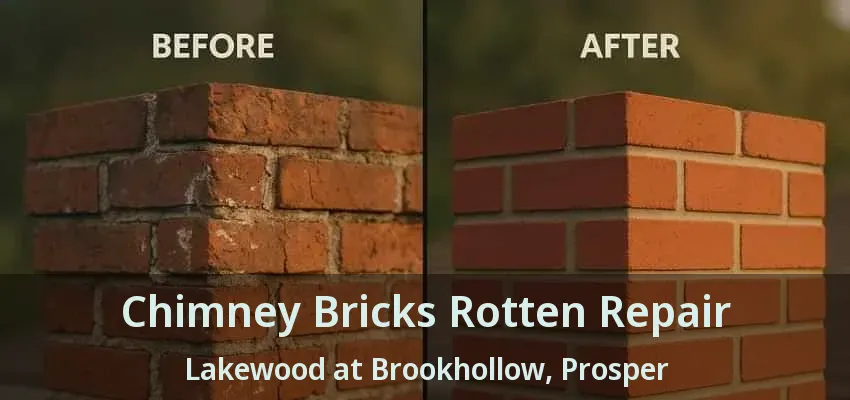 Chimney Bricks Rotten Repair Lakewood at Brookhollow, Prosper - TX