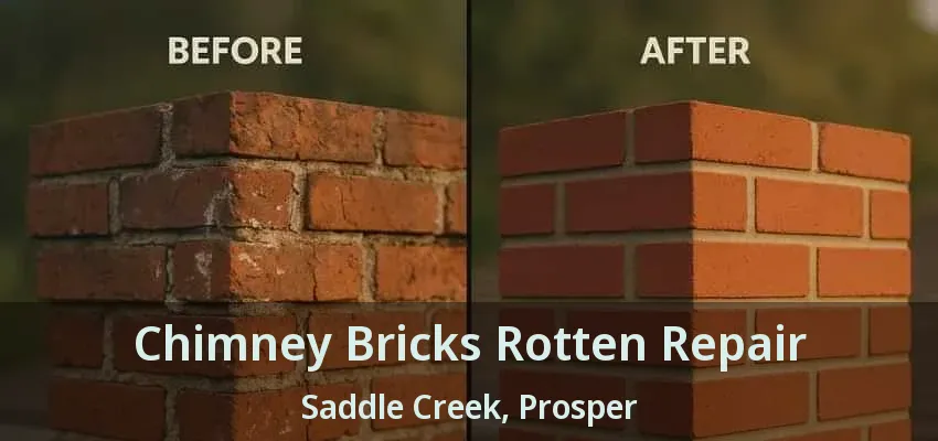 Chimney Bricks Rotten Repair Saddle Creek, Prosper - TX