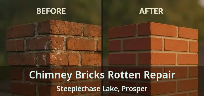 Chimney Bricks Rotten Repair Steeplechase Lake, Prosper - TX
