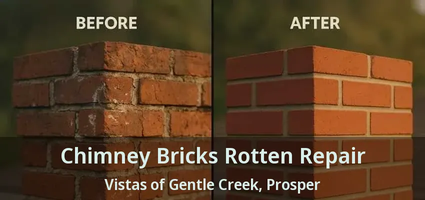 Chimney Bricks Rotten Repair Vistas of Gentle Creek, Prosper - TX