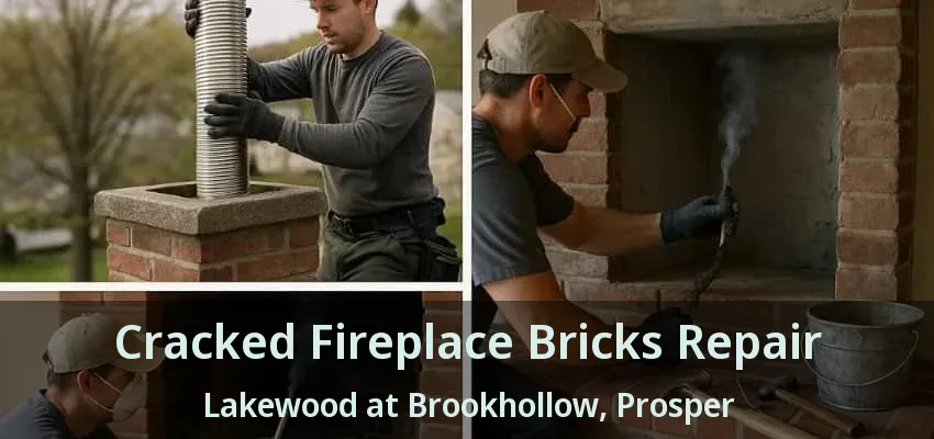 Cracked Fireplace Bricks Repair Lakewood at Brookhollow, Prosper - TX