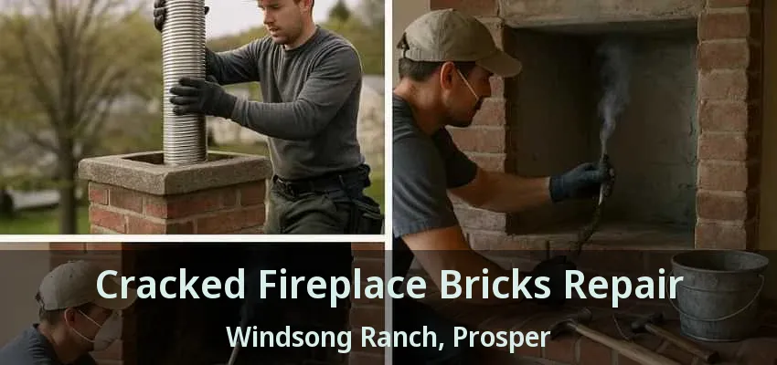 Cracked Fireplace Bricks Repair Windsong Ranch, Prosper - TX